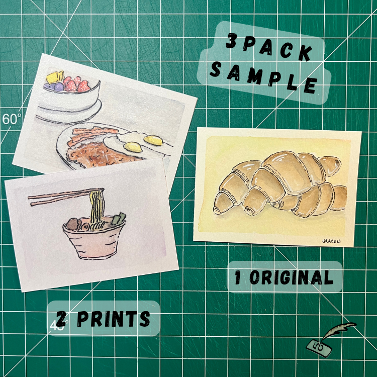 Lot de 3 cartes ACEO