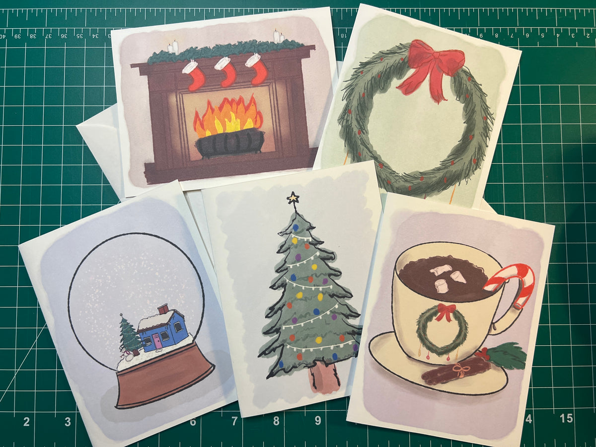 Holiday Watercolor Note Card Pack