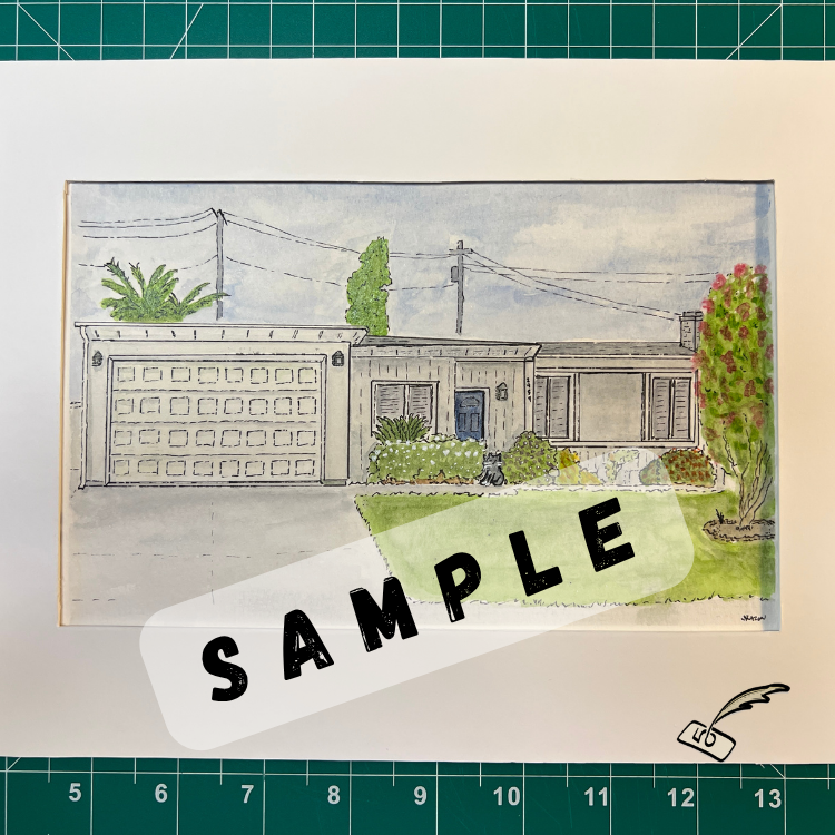 Custom Painting Commission | Original Watercolor and Ink
