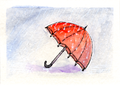 Red Umbrella (Print)