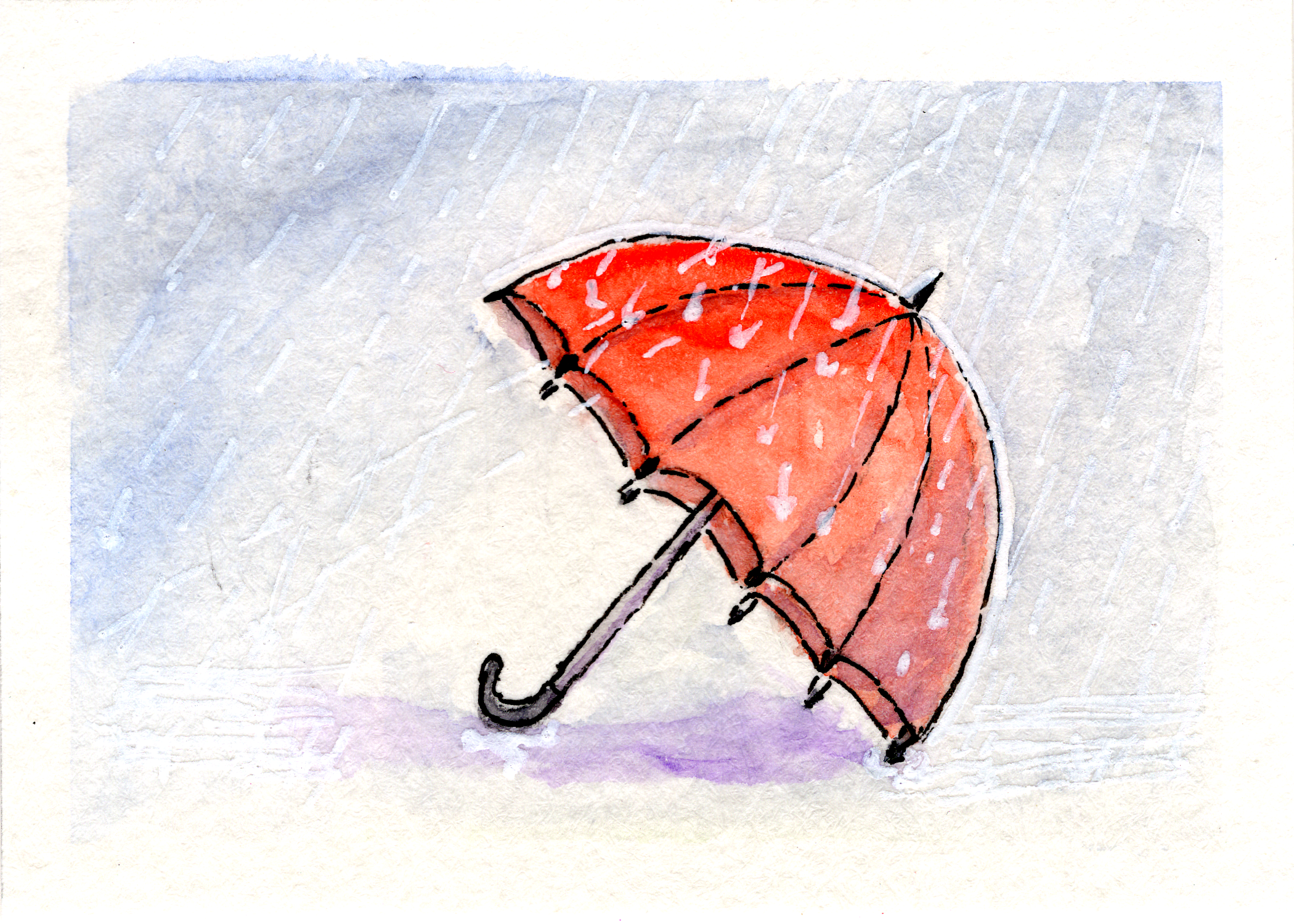 Red Umbrella (Print)